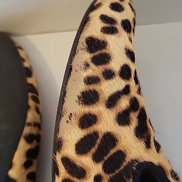 BIRDIES The Starling Leopard Print Flat Shoes Calf Hair Sz 7. 5  Cheetah - Picture 7 of 16